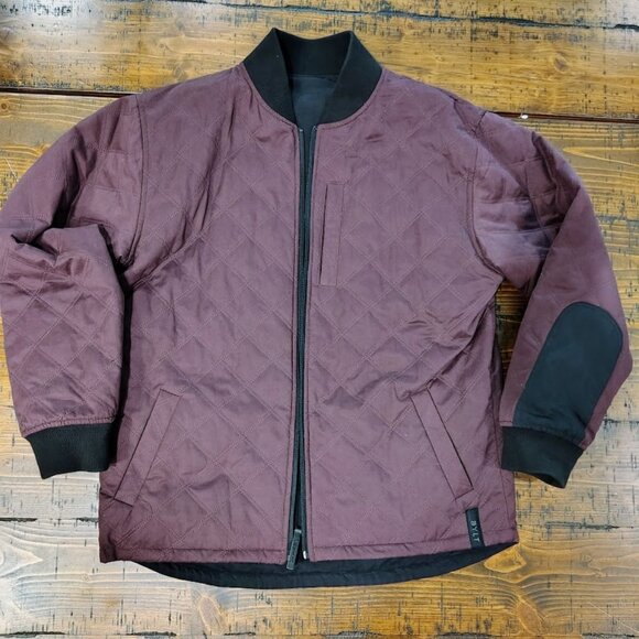 Hi-Lo Reversible Bomber Jacket - Purple Men's Large - Picture 3 of 4